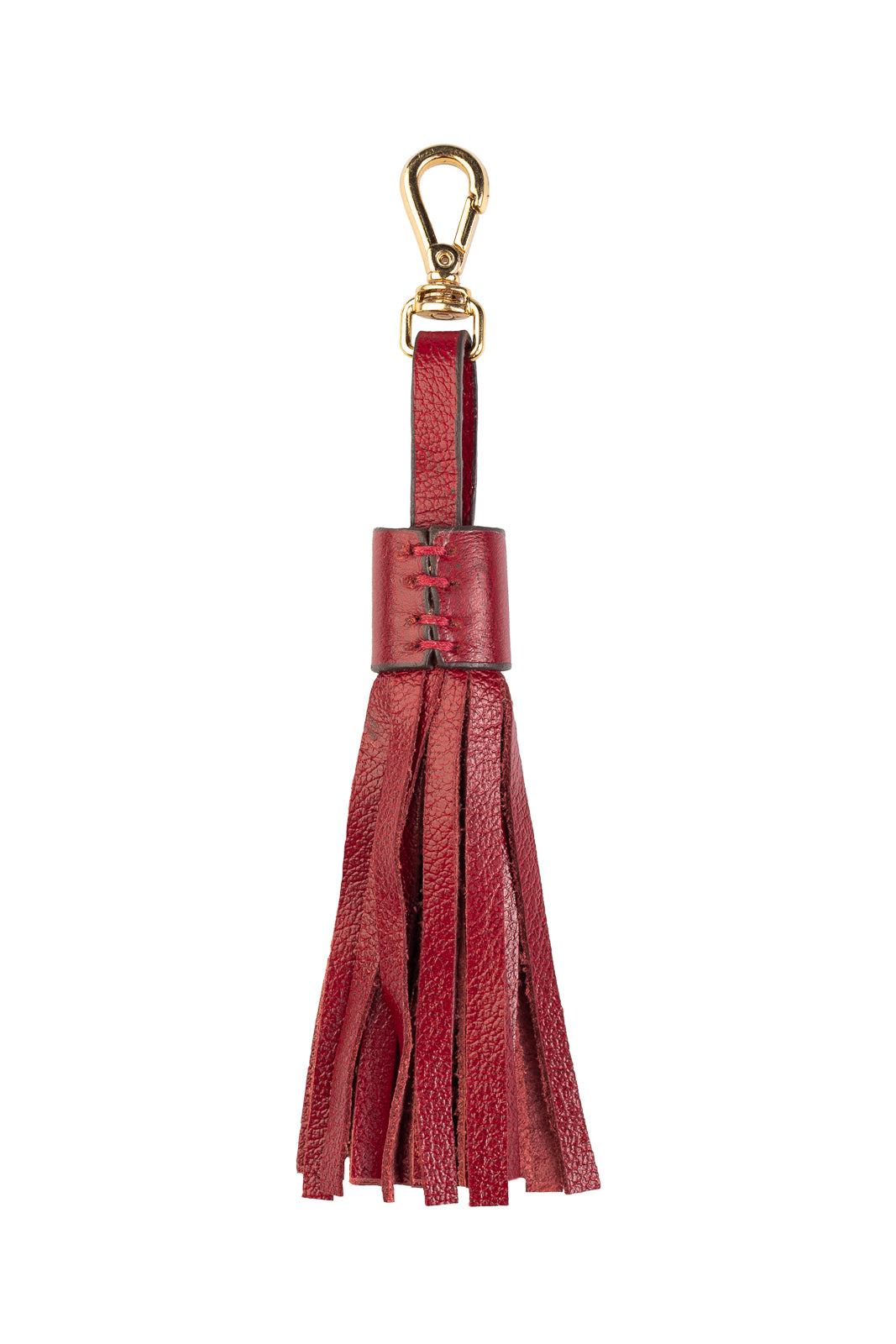 Chaveiro tassel com franjas em couro - Vermelho