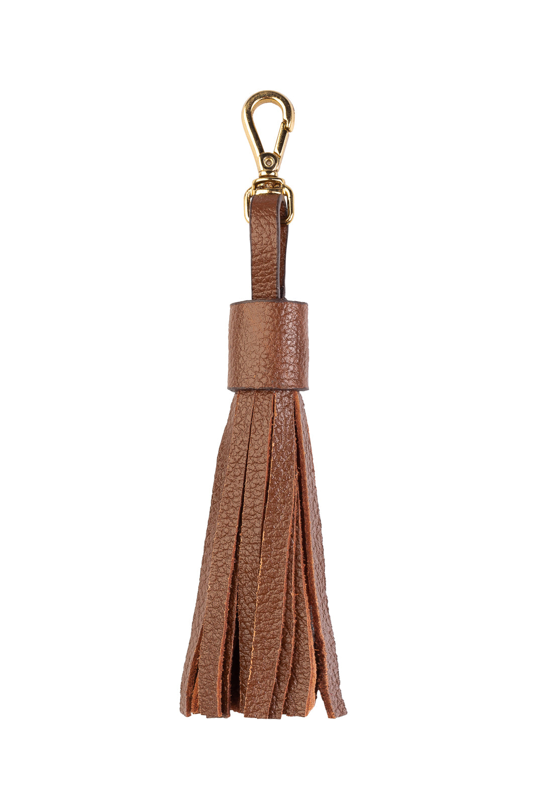 Chaveiro tassel com franjas em couro - Whisky