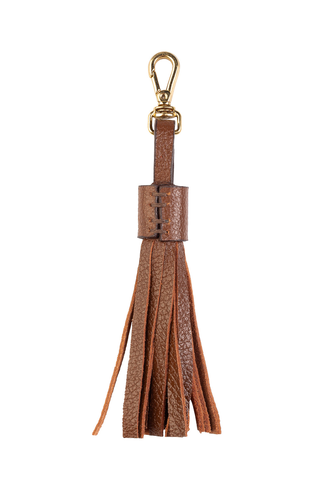 Chaveiro tassel com franjas em couro - Whisky