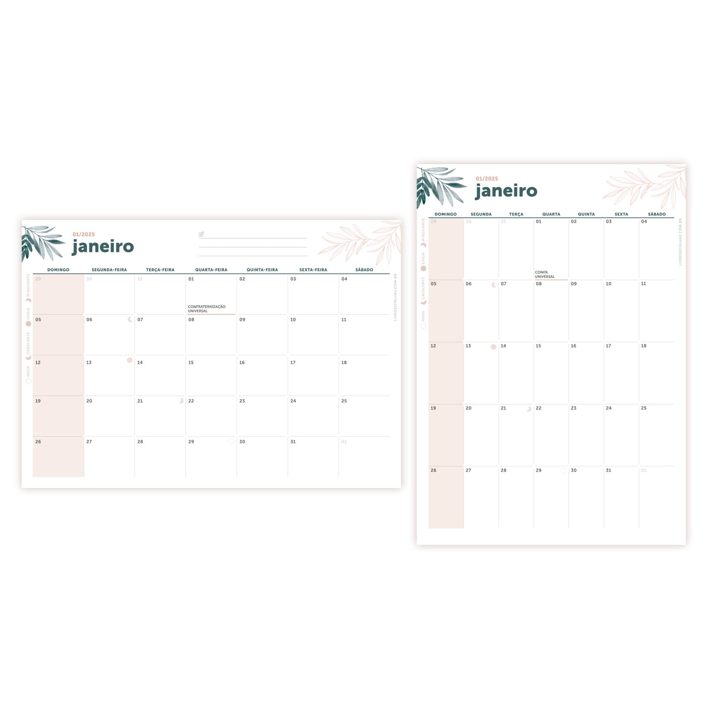 Calendário 2025 - Botanical