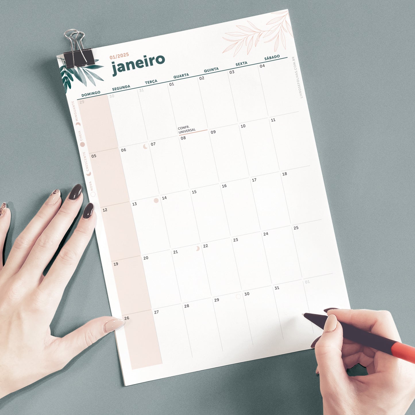 Calendário 2025 - Botanical