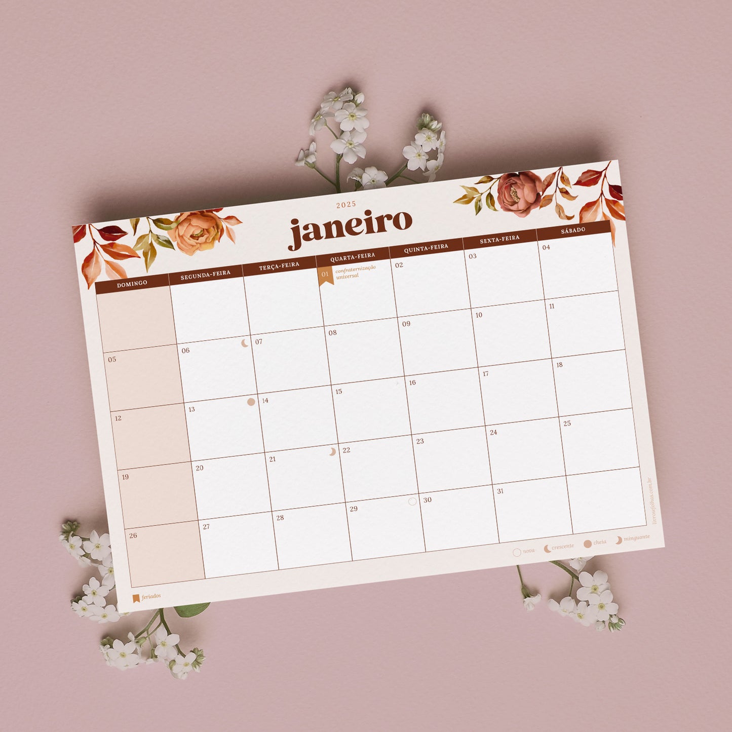 Combo Garden - Calendário 2025 + Devocional + Hábitos