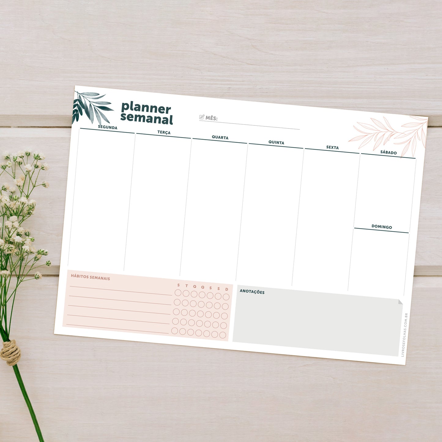 Planner Semanal - Botanical