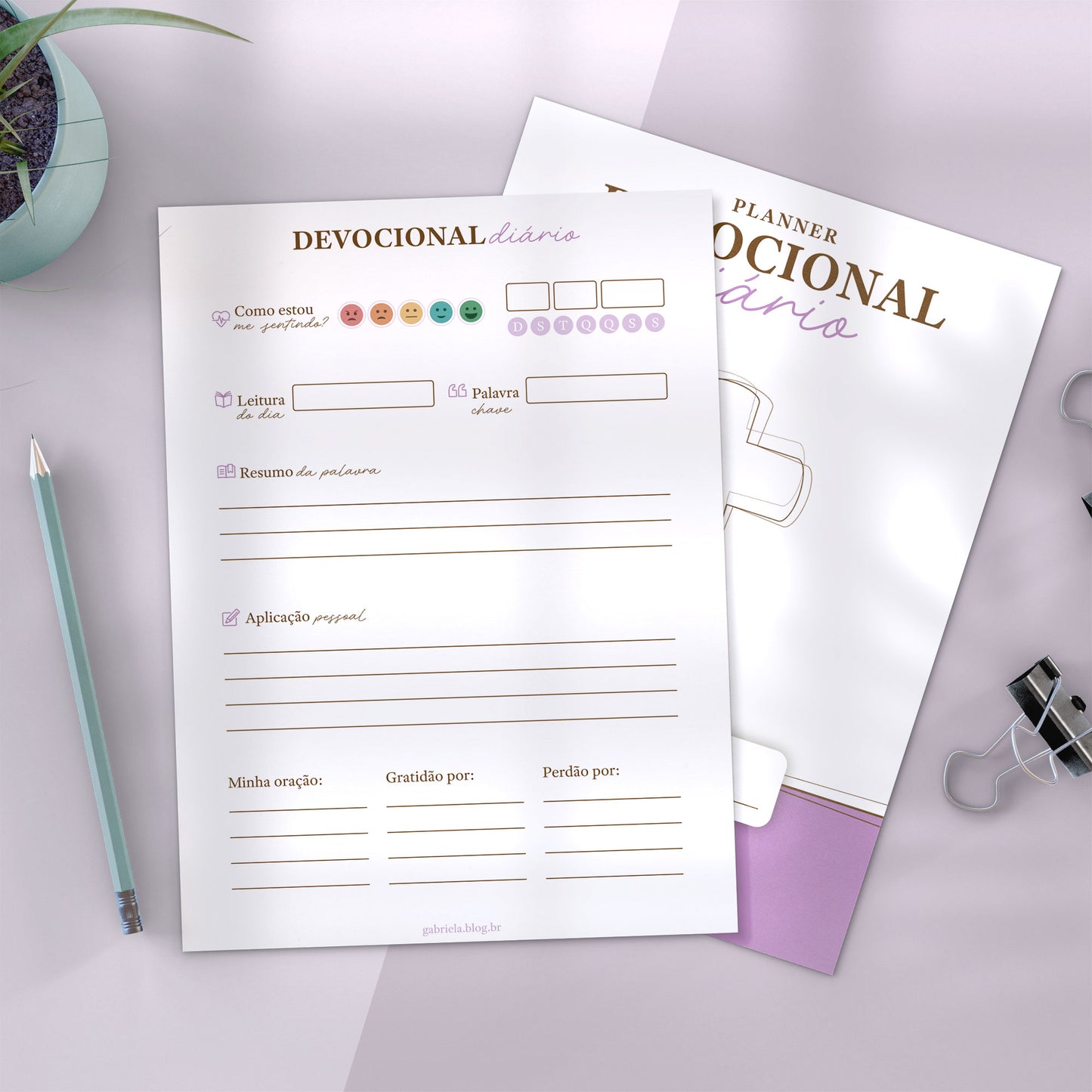 Planner devocional diário - Lilac