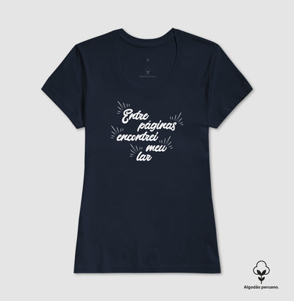 Camiseta algodão peruano Entre Páginas