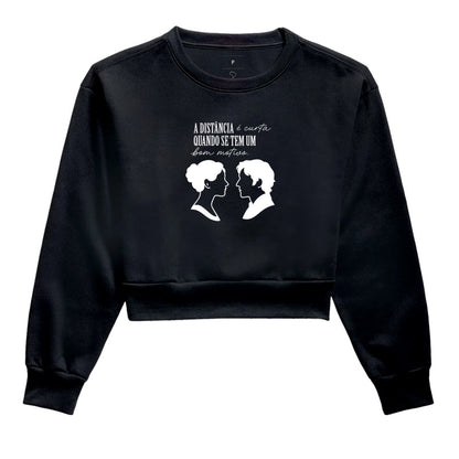 Moletom cropped Elizabeth & Darcy