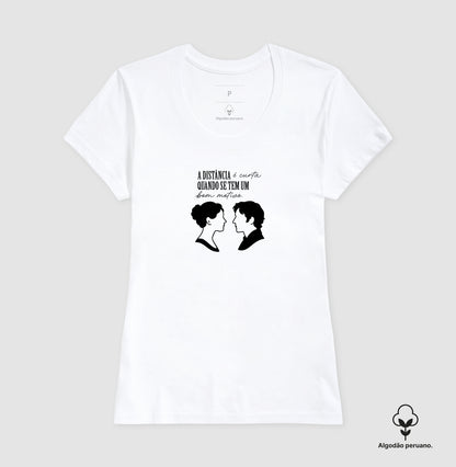 Camiseta algodão peruano Elizabeth & Darcy
