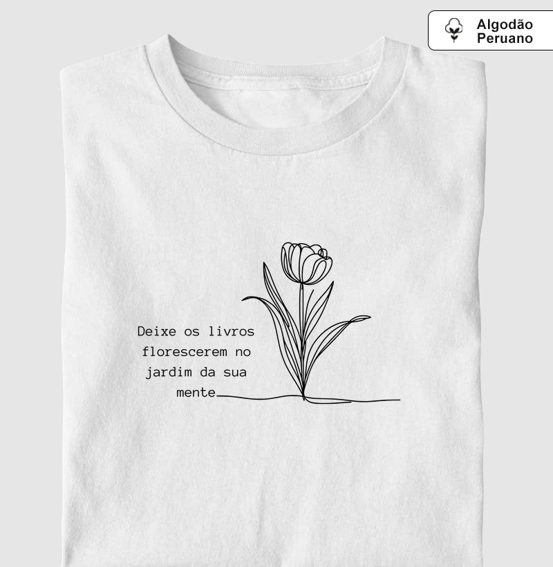 Camiseta algodão peruano Jardim da Mente
