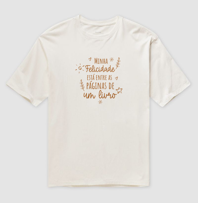 Camiseta oversized Minha Felicidade