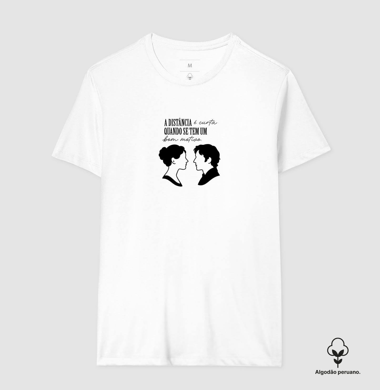 Camiseta algodão peruano Elizabeth & Darcy