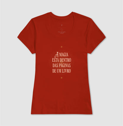 Camiseta Magia nas páginas