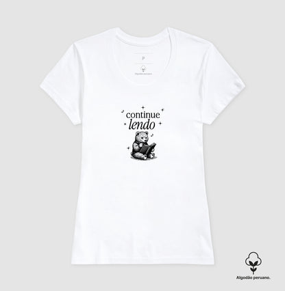 Camiseta algodão peruano Continue Lendo