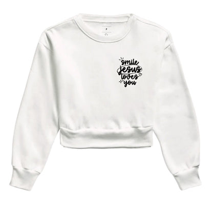 Moletom cropped Jesus Loves You
