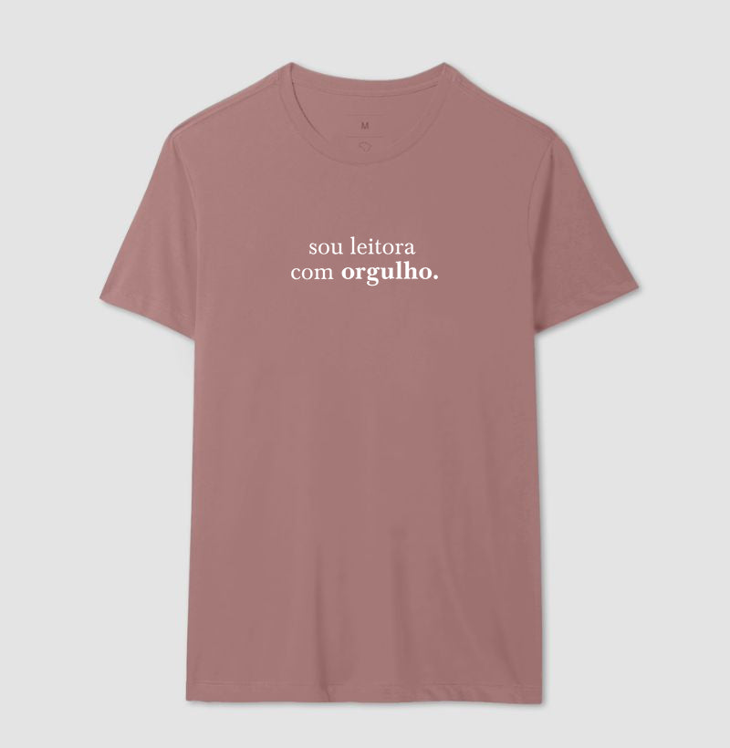 Camiseta "Sou leitora com orgulho"