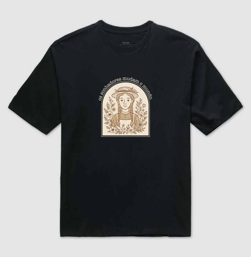 Camiseta oversized Sonhadores Mudam o Mundo