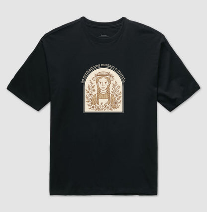 Camiseta oversized Sonhadores Mudam o Mundo