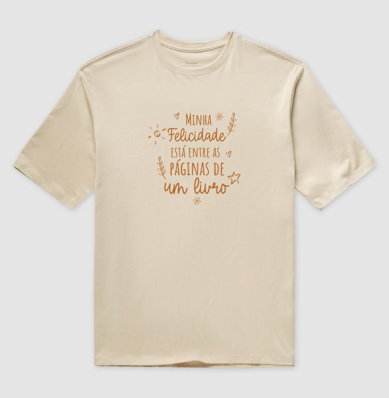 Camiseta oversized Minha Felicidade