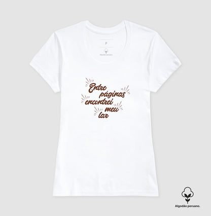 Camiseta algodão peruano Entre Páginas