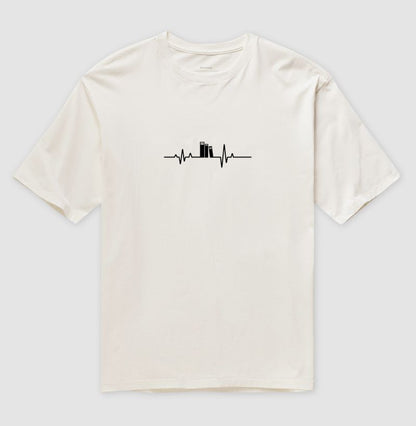 Camiseta oversized Vivo de livros