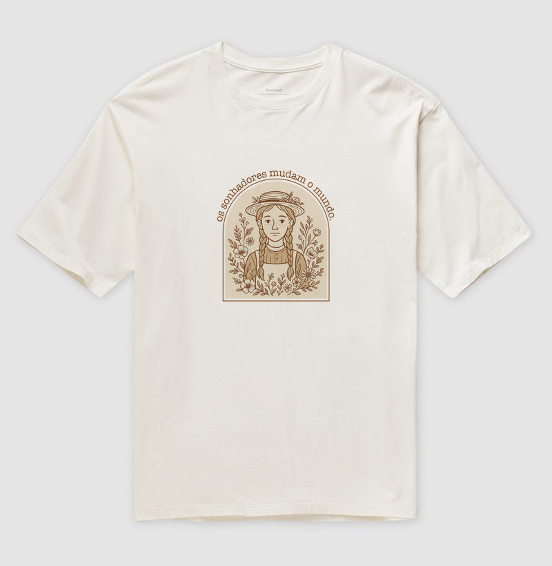 Camiseta oversized Sonhadores Mudam o Mundo