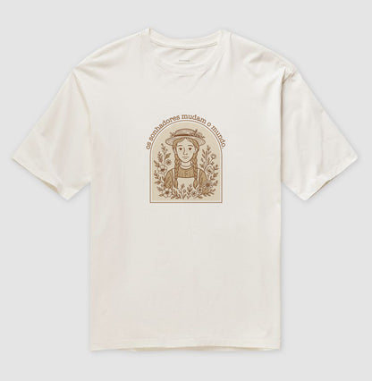 Camiseta oversized Sonhadores Mudam o Mundo