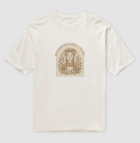 Camiseta oversized Sonhadores Mudam o Mundo