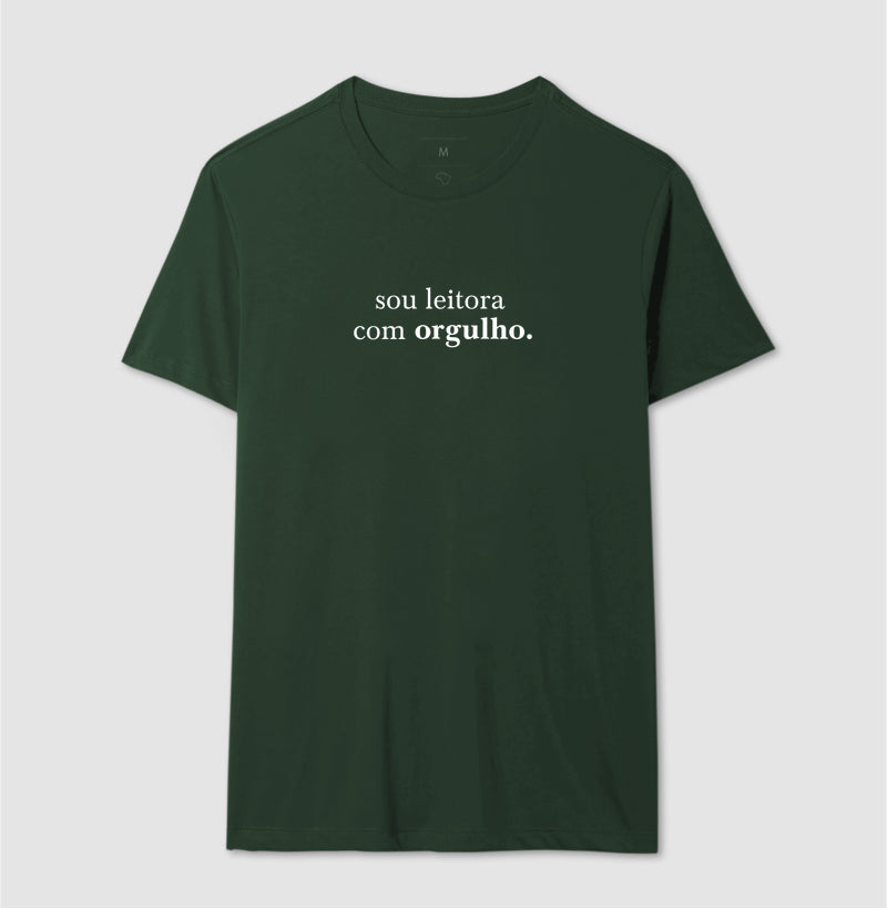 Camiseta "Sou leitora com orgulho"