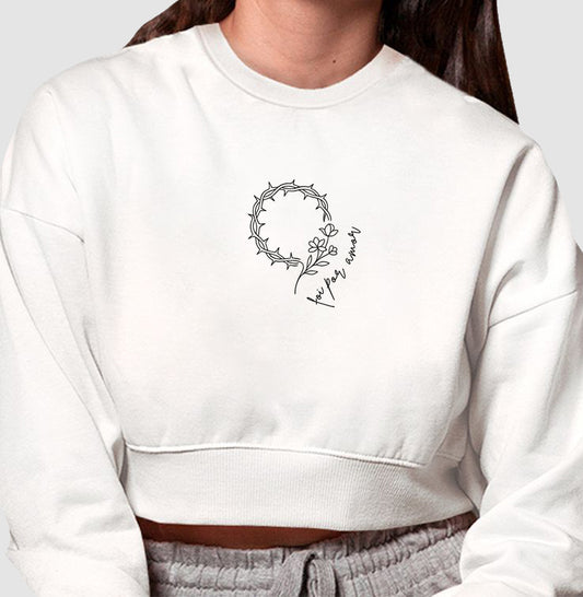 Moletom cropped Foi por Amor