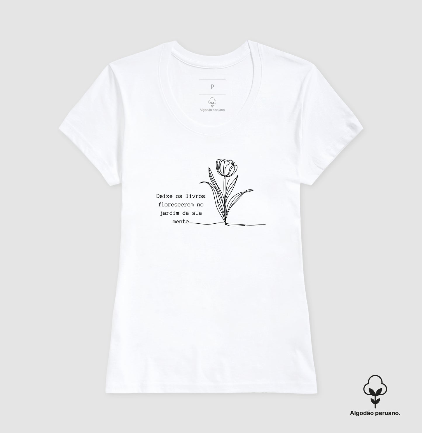 Camiseta algodão peruano Jardim da Mente