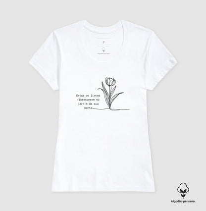 Camiseta algodão peruano Jardim da Mente