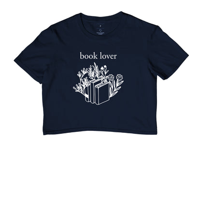 Cropped Book Lover & Flowers