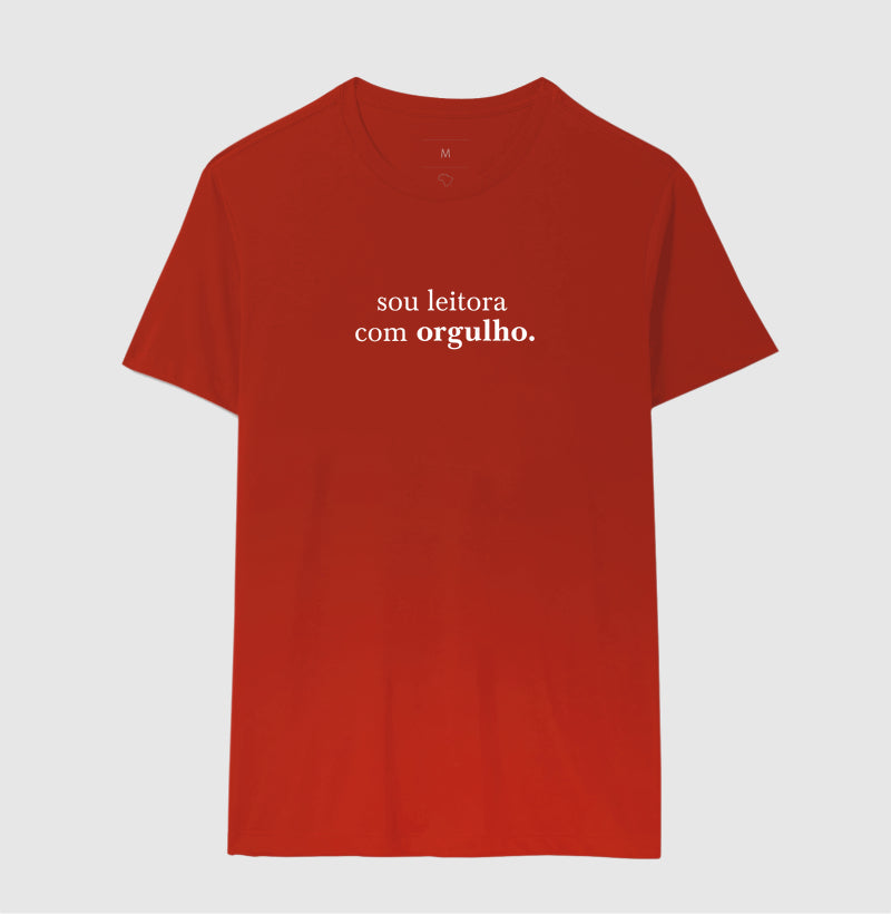 Camiseta "Sou leitora com orgulho"