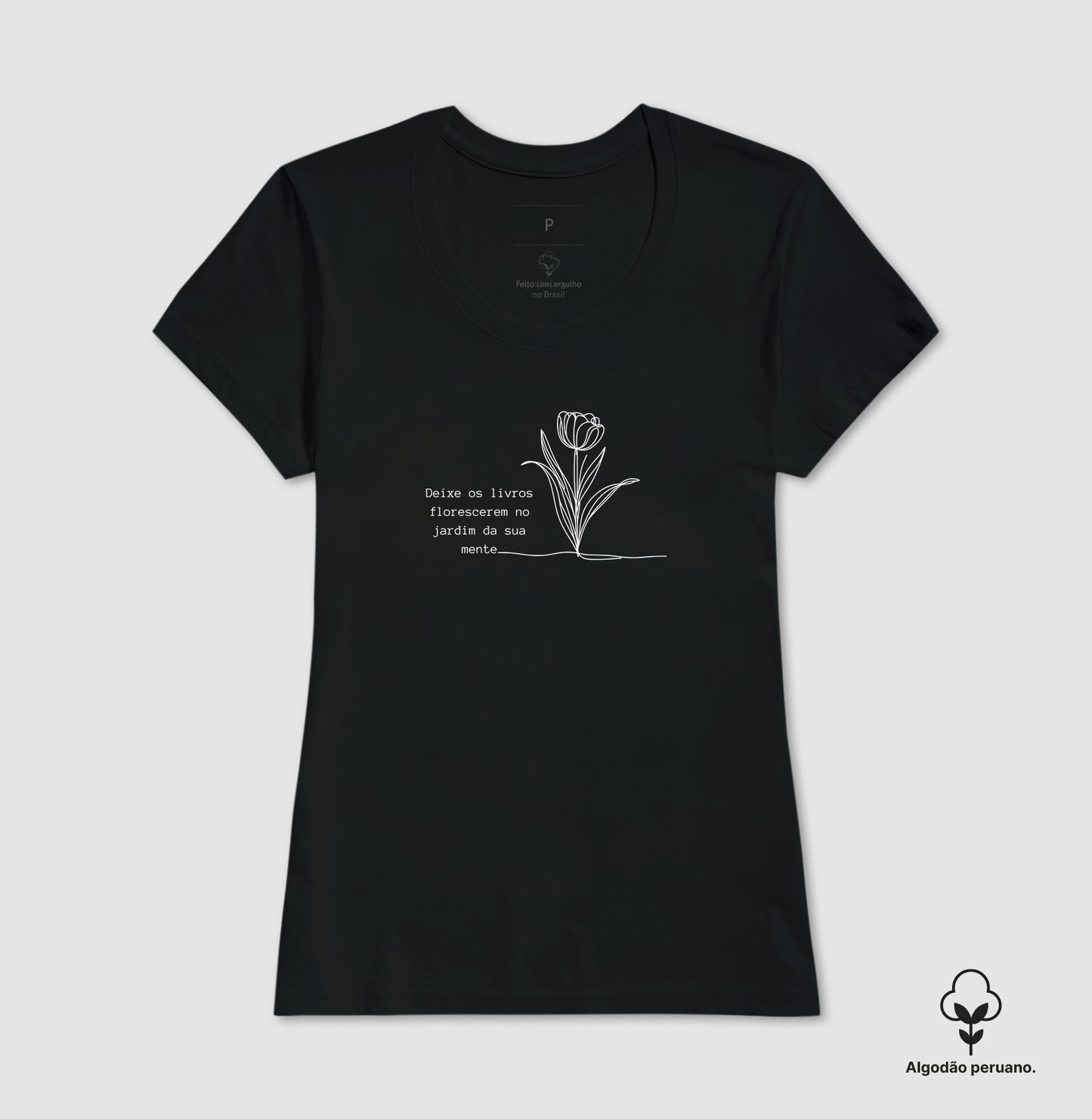 Camiseta algodão peruano Jardim da Mente