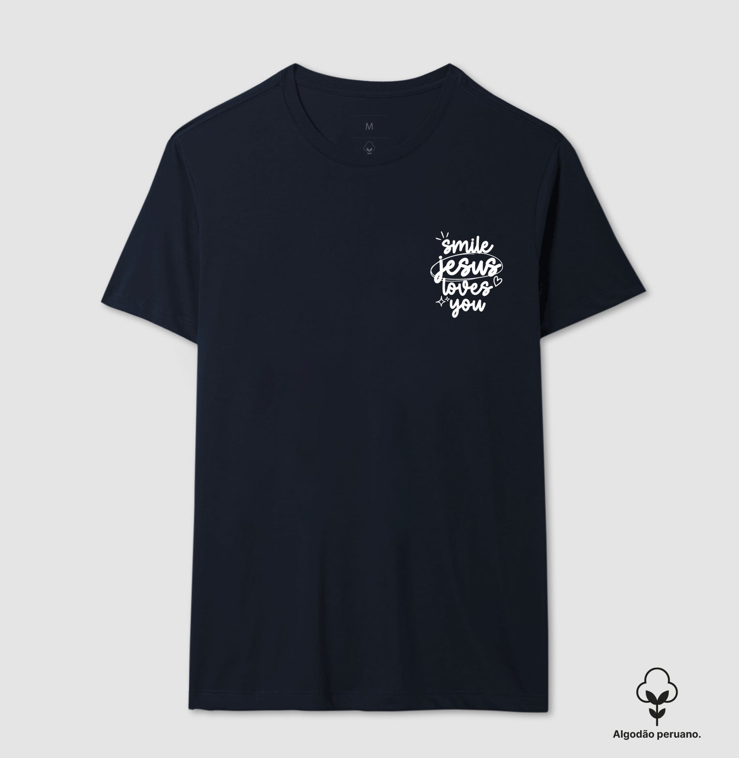 Camiseta algodão peruano Jesus Loves You
