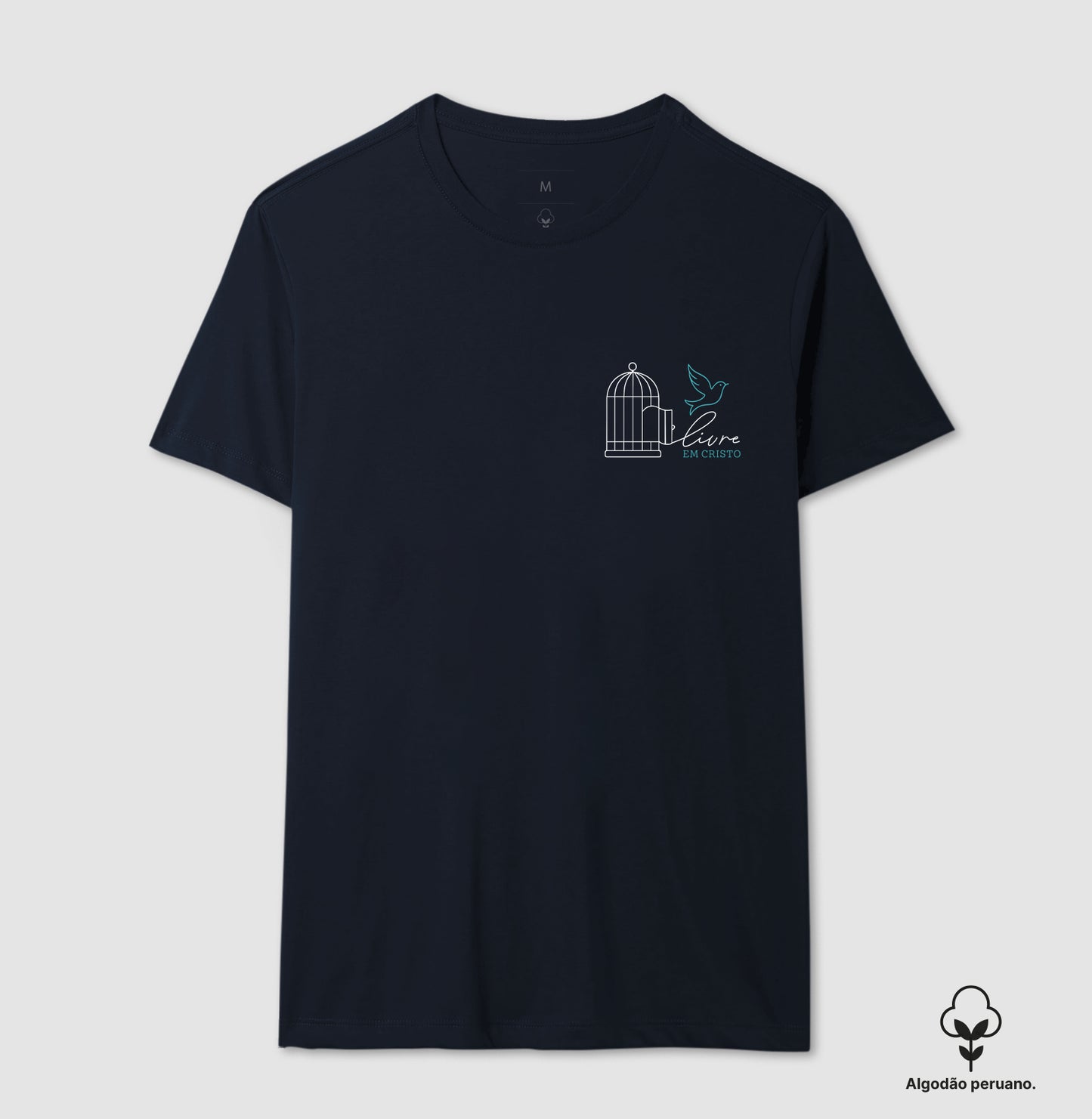 Camiseta algodão peruano Livre em Cristo