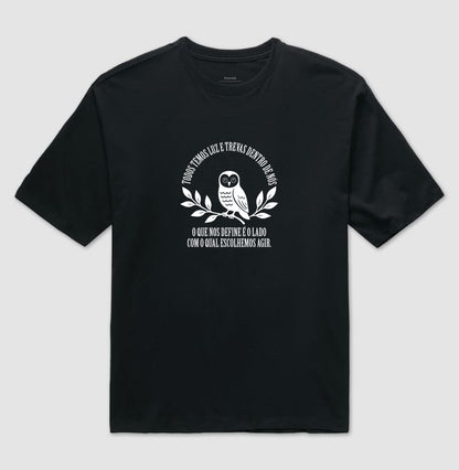 Camiseta oversized Luz e Trevas