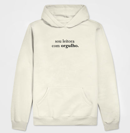 Moletom com capuz "Sou leitora com orgulho"