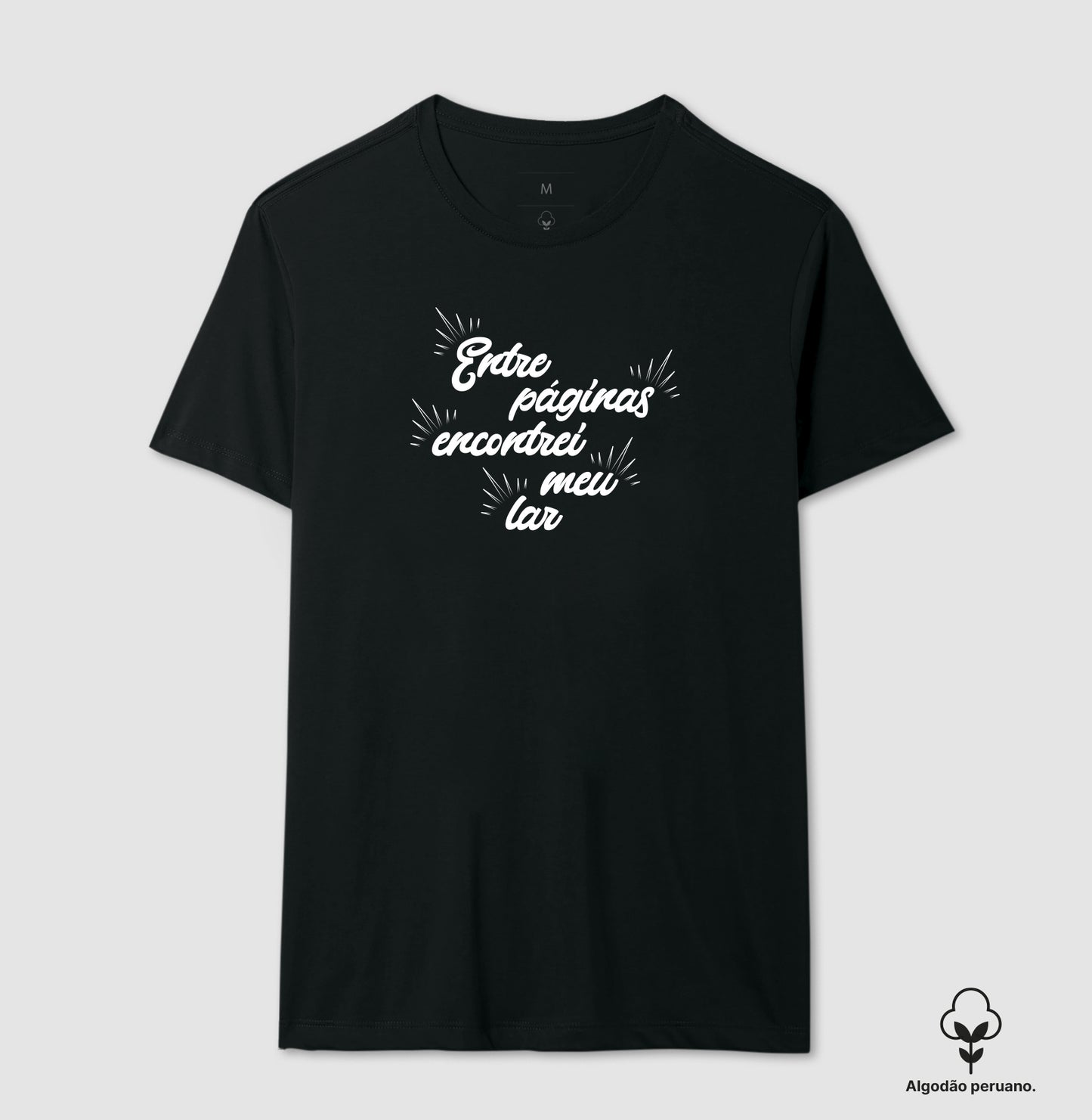 Camiseta algodão peruano Entre Páginas