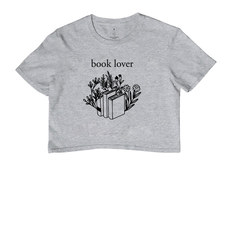 Cropped Book Lover & Flowers