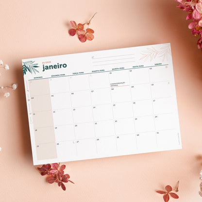 Calendário 2026 para imprimir - Botanical