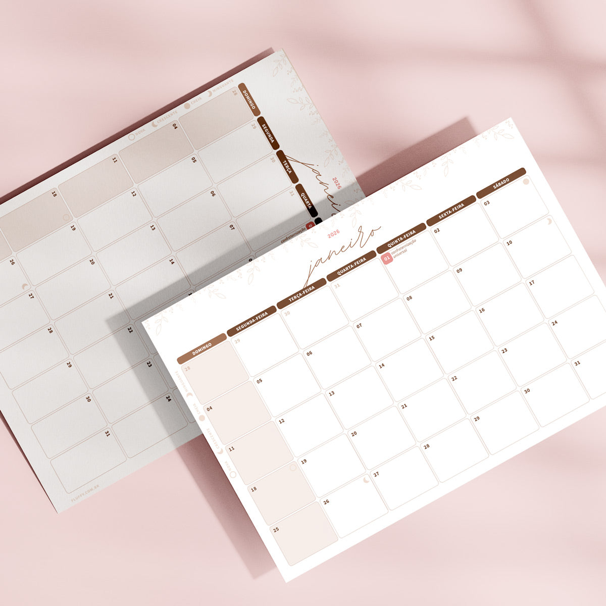 Calendário 2026 para imprimir - Essence