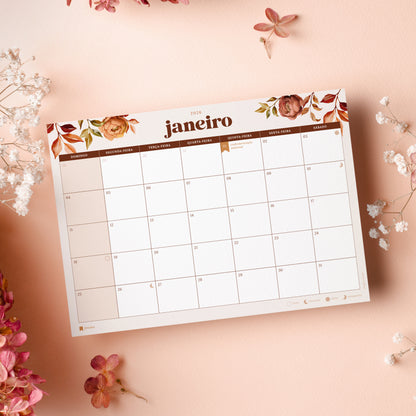 Calendário 2026 para imprimir - Garden