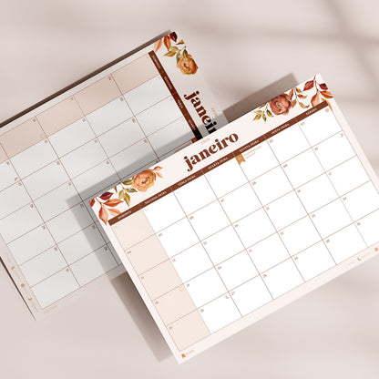 Calendário 2026 para imprimir - Garden