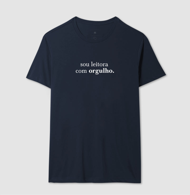 Camiseta "Sou leitora com orgulho"
