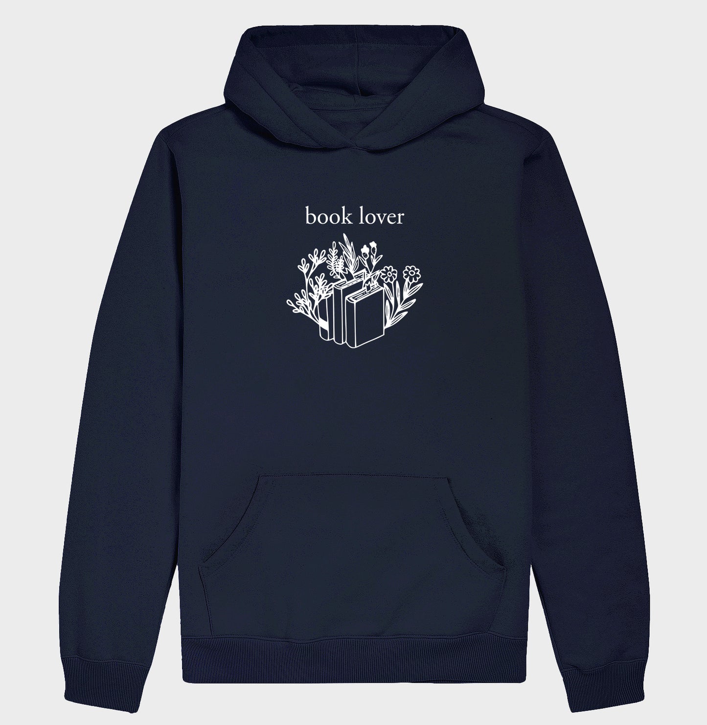 Moletom com capuz Book Lover & Flowers