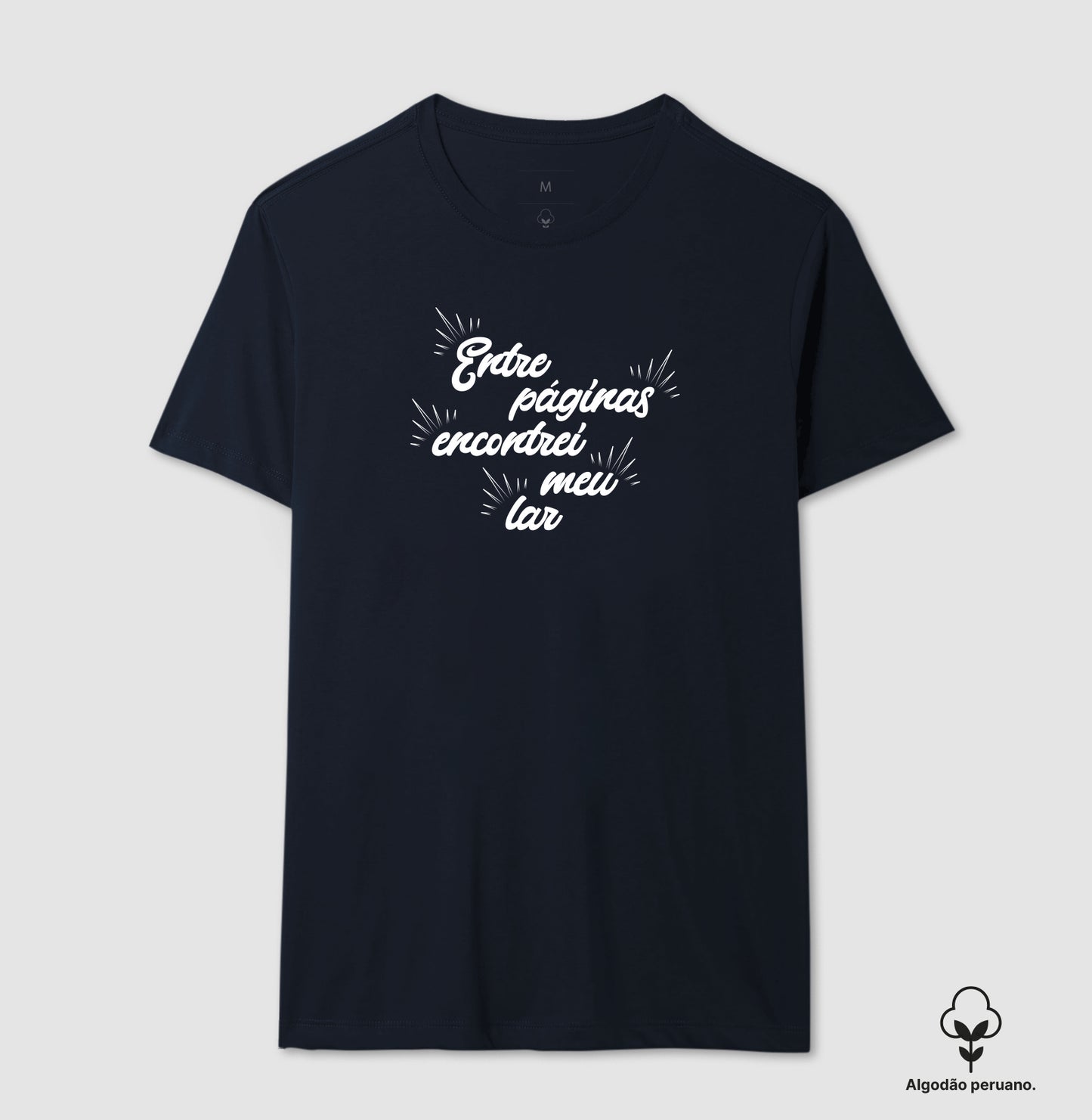 Camiseta algodão peruano Entre Páginas