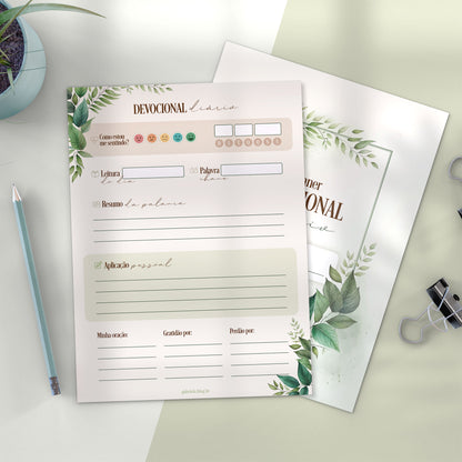 Planner devocional diário - Foliage
