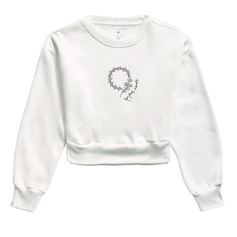 Moletom cropped Foi por Amor