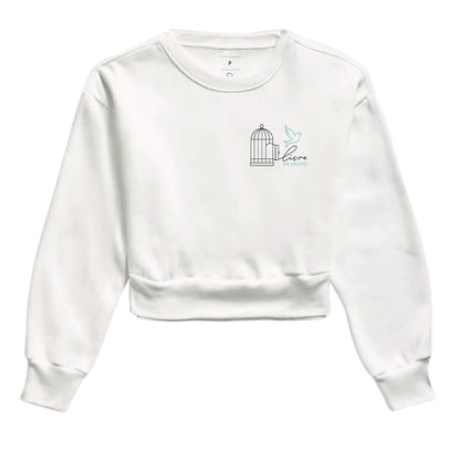 Moletom cropped Livre em Cristo