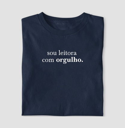Camiseta "Sou leitora com orgulho"